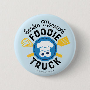 Badge Rond 5 Cm Logo du camion gourmand de Cookie Monster