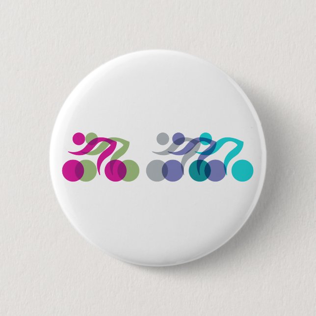 Badge Rond 5 Cm Logo du cool Bikers (Devant)