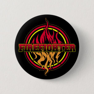 Badge Rond 5 Cm Logo du feu de sapeur-pompier
