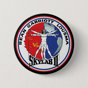 Badge Rond 5 Cm Logo du patch de mission de Skylab 2 Vitruvian Man