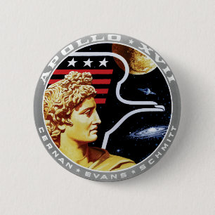 Badge Rond 5 Cm Logo du patch de mission NASA Apollo 17