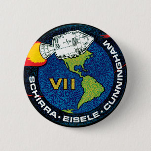 Badge Rond 5 Cm Logo du patch de mission NASA Apollo 7