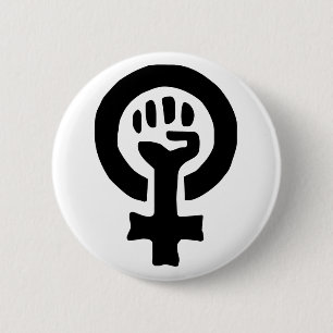 Badge Rond 5 Cm Logo du symbole féministe
