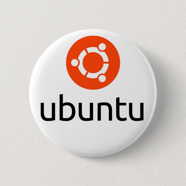 Badge Rond 5 Cm Logo d'Ubuntu Linux (Devant)