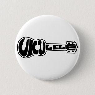 Badge Rond 5 Cm Logo d'ukulélé
