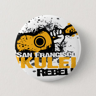 Badge Rond 5 Cm logo d'ukulélé de sf