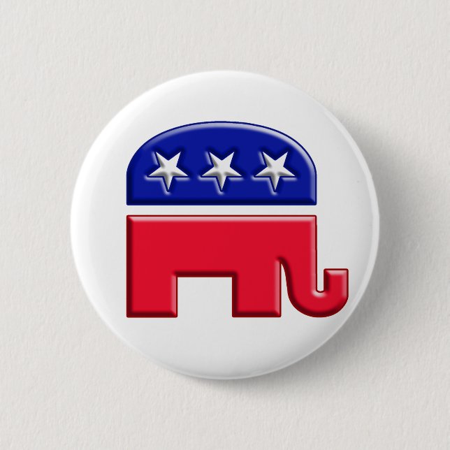 Badge Rond 5 Cm Logo GOP Elephant (Devant)