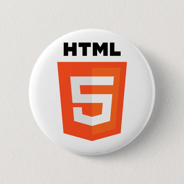 Badge Rond 5 Cm Logo HTML 5 (Devant)