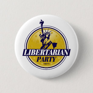 Badge Rond 5 Cm Logo libertaire de parti politique