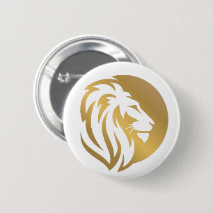 Badge Rond 5 Cm Logo Lion Or Simple