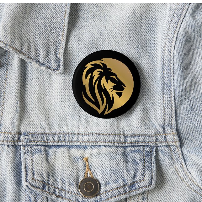 Badge Rond 5 Cm Logo Lion Or Simple (Créateur téléchargé)