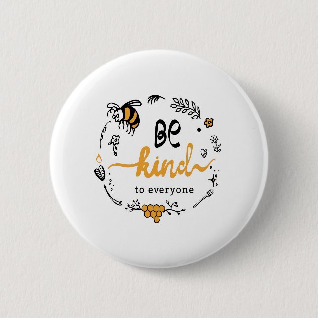 Badge Rond 5 Cm Logo lumineux avec une abeille (Devant)
