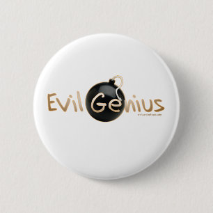 Badge Rond 5 Cm Logo mauvais de génie