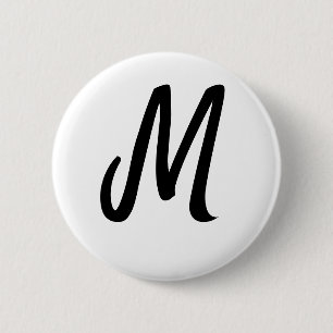 Badge Rond 5 Cm logo monogramme minimaliste simple personnalisé bo