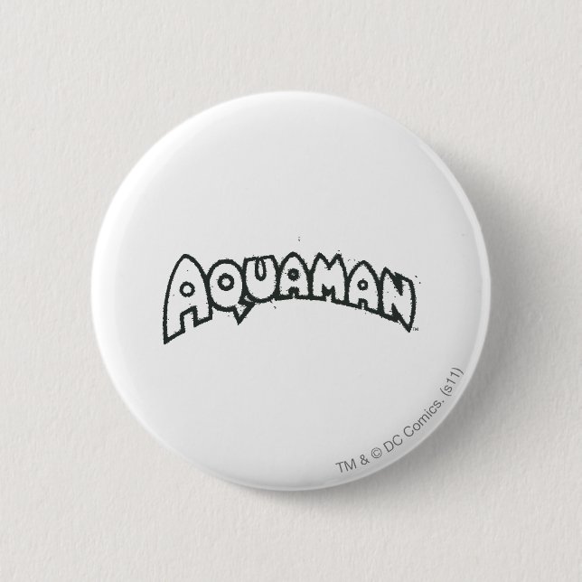 Badge Rond 5 Cm Logo noir Aquaman Grunge 2 (Devant)