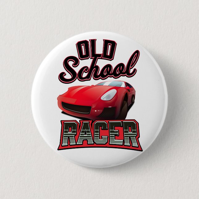 Badge Rond 5 Cm Logo Old School Racer (Devant)