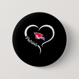 Badge Rond 5 Cm Logo Pender Patriots Demi-Coeur Slogan Hs