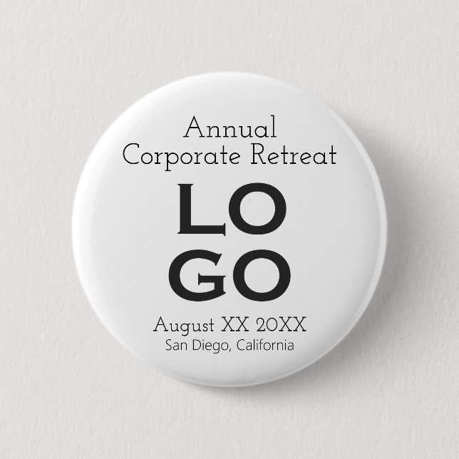 Badge Rond 5 Cm Logo personnalisé des événements professionnels ou (Devant)