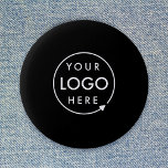 Badge Rond 5 Cm Logo personnalisé | Entreprise moderne minimaliste<br><div class="desc">A simple custom black business template dans un style minime moderne which can be easily updated with your logo company. If you need any help personalizing this product,  please contact me using the message button below and I'll be happy to help.</div>