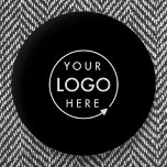 Badge Rond 5 Cm Logo personnalisé | Entreprise moderne minimaliste<br><div class="desc">A simple custom black business template dans un style minime moderne which can be easily updated with your logo company. If you need any help personalizing this product,  please contact me using the message button below and I'll be happy to help.</div>