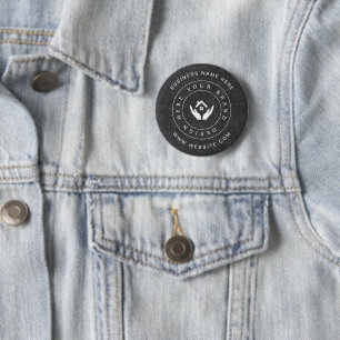 Badge Rond 5 Cm Logo personnalisé minimaliste simple et promotion
