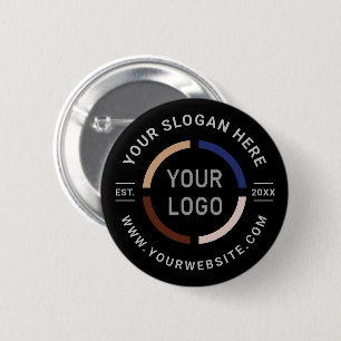Badge Rond 5 Cm Logo personnalisé noir promotion