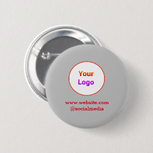 Badge Rond 5 Cm Logo personnalisé simple et élégant ici société c