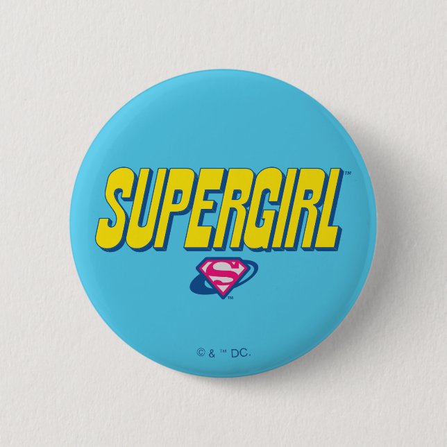 Badge Rond 5 Cm Logo Pop Supergirl (Devant)