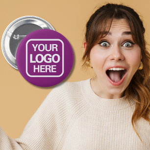 Badge Rond 5 Cm Logo professionnel moderne Magenta