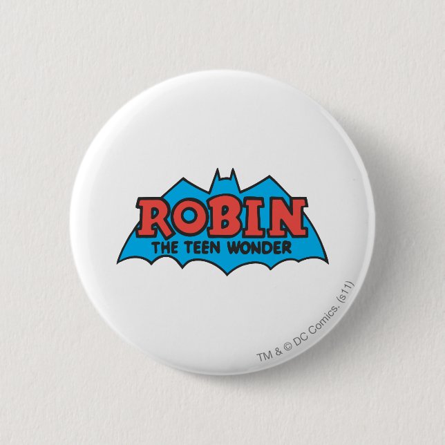 Badge Rond 5 Cm Logo Robin The Ado Wonder (Devant)