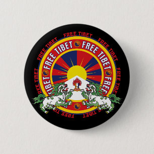 Badge Rond 5 Cm Logo rond libre du Thibet