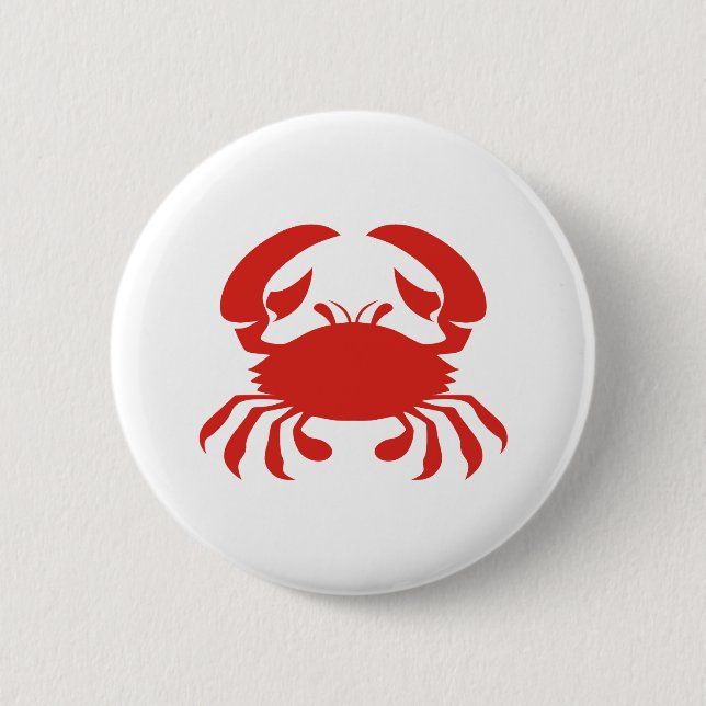Badge Rond 5 Cm Logo rouge de crabe (Devant)