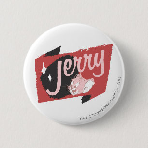 Badge Rond 5 Cm Logo rouge et noir de Jerry