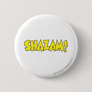 Badge Rond 5 Cm Logo Shazam Jaune