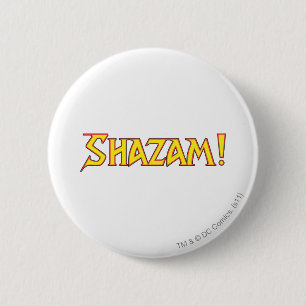 Badge Rond 5 Cm Logo Shazam Jaune/Rouge