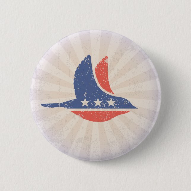 Badge Rond 5 Cm Logo social de Démocrate (Devant)