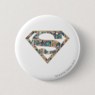 Badge Rond 5 Cm Logo Supergirl Comic Strip