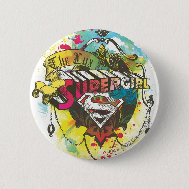 Badge Rond 5 Cm Logo Supergirl Le Lux (Devant)