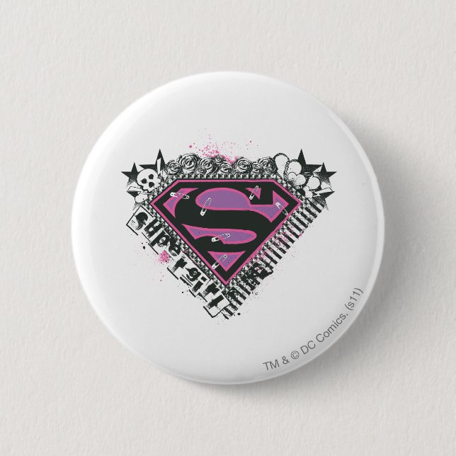 Badge Rond 5 Cm Logo Supergirl Pins (Devant)