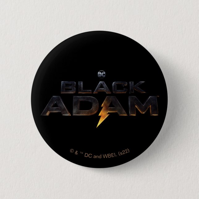 Badge Rond 5 Cm Logo théâtral Black Adam (Devant)