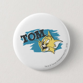 Badge Rond 5 Cm Logo Tom Bleu et Jaune