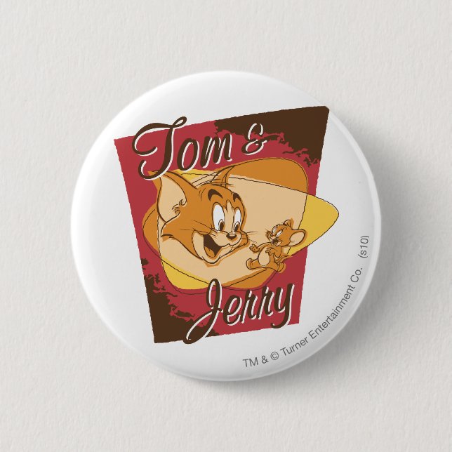 Badge Rond 5 Cm Logo Tom et Jerry 2 (Devant)