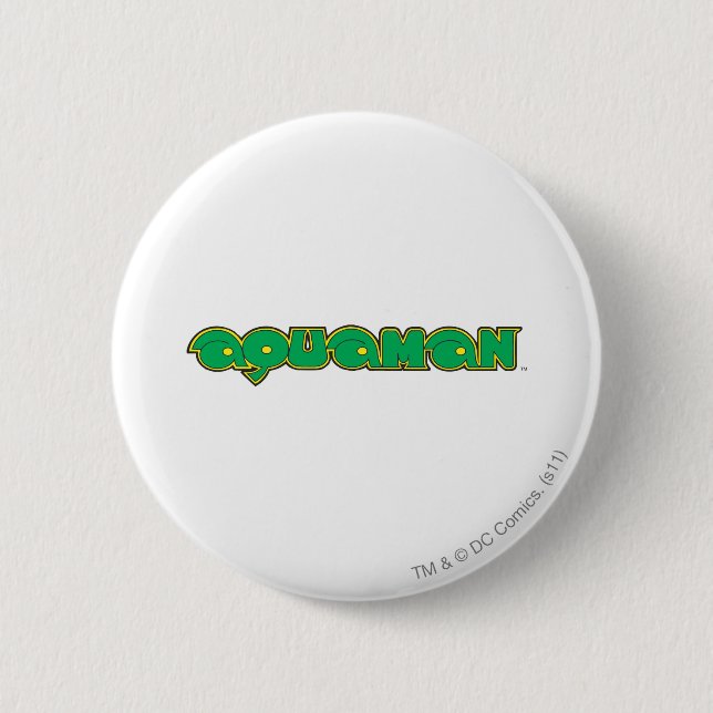 Badge Rond 5 Cm Logo vert Aquaman (Devant)