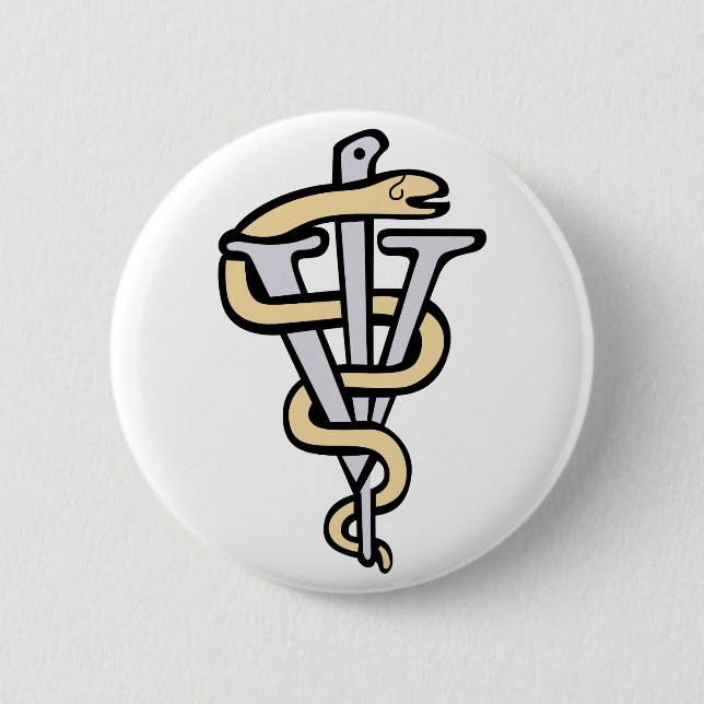 Badge Rond 5 Cm Logo vétérinaire (Devant)