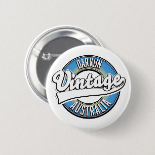 Badge Rond 5 Cm Logo vintage Darwin Australie