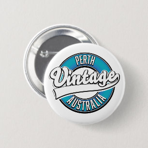 Badge Rond 5 Cm logo vintage de Perth Australie
