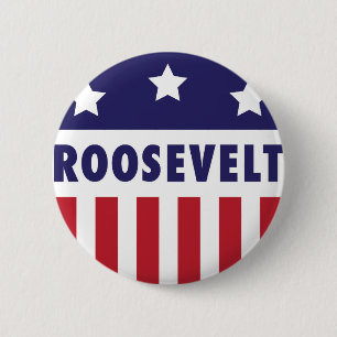 Badge Rond 5 Cm Logo vintage de Roosevelt Campagn
