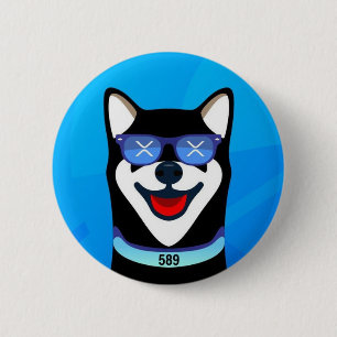 Badge Rond 5 Cm Logo XRdoge Bleu