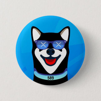 Badge Rond 5 Cm Logo XRdoge Bleu