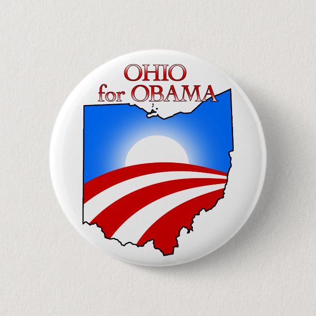 Badge Rond 5 Cm L'Ohio pour Obama (Devant)